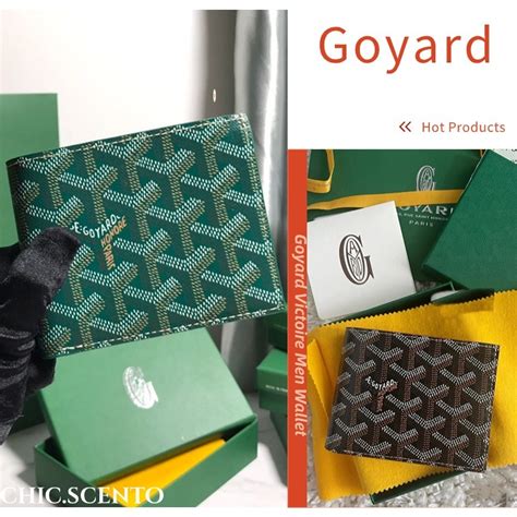 goyard mens wallet blue|goyard victoire wallet price.